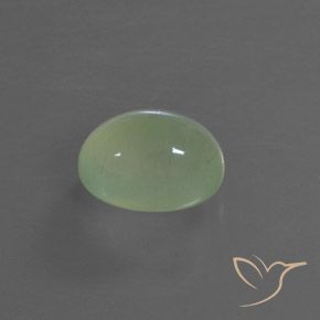 Prehnite Verde lime chiaro naturale da 3.89 ct, Ovale, Trasparente/Traslucido
