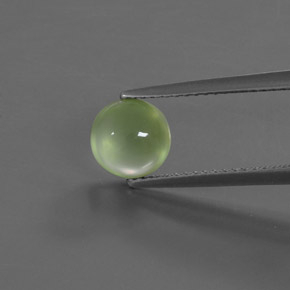 Prehnite Verde naturale da 1.86 ct, Taglio rotondo, Trasparente
