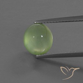 3.07ct Naturale Verde lime Prehnite, Ovale, Trasparente