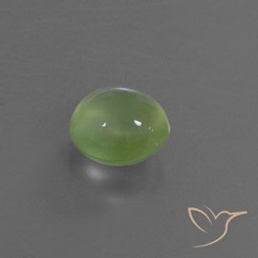 Prehnite Verde lime naturale da 3.07 ct, Ovale, Trasparente