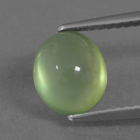 Prehnite naturale verde da 2,36 ct, taglio ovale, trasparente