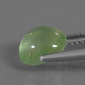 Prehnite naturale verde da 2,36 ct, taglio ovale, trasparente