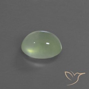 Prehnite Verde Giallastro chiaro naturale da 3.42 ct, Ovale, Trasparente