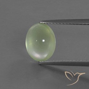 2.94ct Naturale Verde pallido Prehnite, Ovale, Trasparente