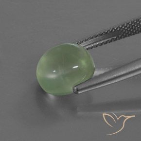 Prehnite Giallo verde naturale da 4.03 ct, Ovale, Trasparente