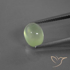 3.07ct Naturale Verde medio Prehnite, Ovale, Trasparente