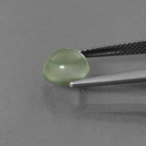 Prehnite naturale verde da 2,27 ct, taglio rotondo, trasparente