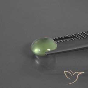 Prehnite Verde lime naturale da 1.90 ct, Rotondo, Trasparente