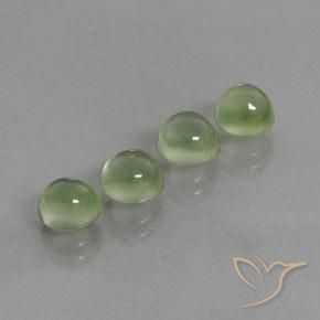 6.22ctw Naturale Giallo verde Prehnite, Rotondo, Trasparente