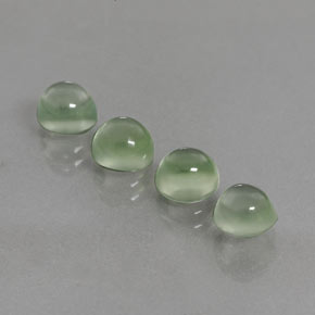 Prehnite naturale verde da 5,65 ct, taglio rotondo, trasparente