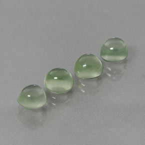 Prehnite naturale verde da 5,65 ct, taglio rotondo, trasparente