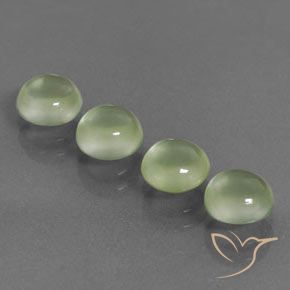 Gemme di Prehnite Verde Pera Pallido naturale da 4.55 ct, Rotondo, Trasparente