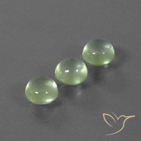 Gemme di Prehnite Giallo chiaro Verde naturale da 4.55 ct, Rotondo, Trasparente