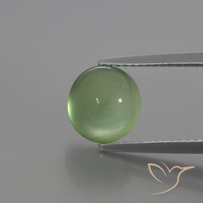 3.24ct Naturale Verde giallastro Prehnite, Ovale, Trasparente