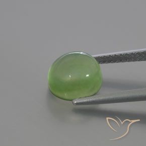 Prehnite Verde giallastro naturale da 3.24 ct, Ovale, Trasparente