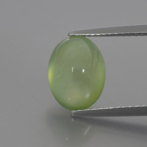 Prehnite naturale verde da 3,82 ct, trasparente, trasparente/traslucido