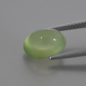 Prehnite naturale verde da 3,82 ct, trasparente, trasparente/traslucido