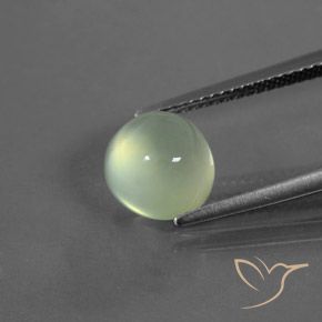 3.24ct Naturale Giallo verde Prehnite, Rotondo, Trasparente/Traslucido