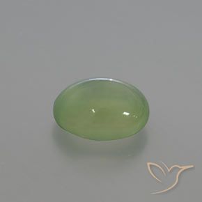 Prehnite Verde medio naturale da 3.64 ct, Ovale, Trasparente/Traslucido
