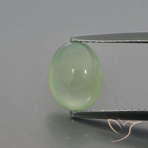 2.33ct Naturale Giallo verde Prehnite, Ovale, Trasparente/Traslucido