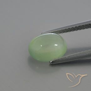 Prehnite Giallo verde naturale da 2.33 ct, Ovale, Trasparente/Traslucido