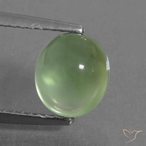2.87ct Naturale Verde lime Prehnite, Ovale, Trasparente
