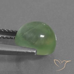 Prehnite Verde lime naturale da 2.87 ct, Ovale, Trasparente