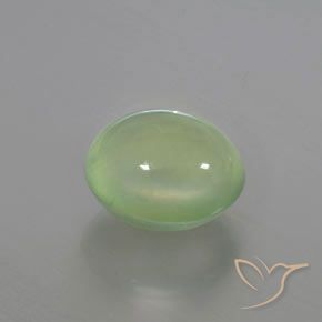 Prehnite Verde lime chiaro naturale da 3.72 ct, Ovale, Trasparente/Traslucido