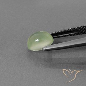 Prehnite Giallo verde naturale da 1.33 ct, Ovale, Trasparente/Traslucido