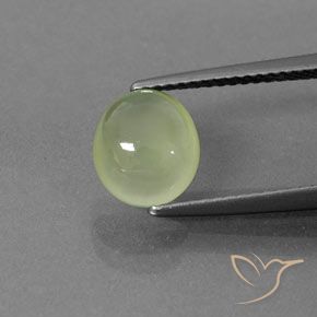 2.23ct Naturale Verde Pera Pallido Prehnite, Ovale, Trasparente/Traslucido