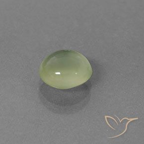 Prehnite Verde Pera Pallido naturale da 2.23 ct, Ovale, Trasparente/Traslucido