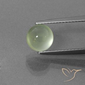2.12ct Naturale Verde chiaro Prehnite, Rotondo, Trasparente/Traslucido