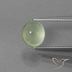 2.14ct Naturale Verde pallido Prehnite, Ovale, Trasparente/Traslucido
