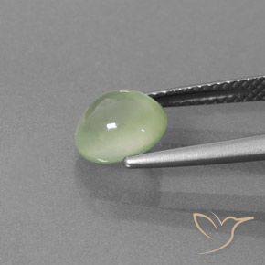 Prehnite Verde pallido naturale da 2.14 ct, Ovale, Trasparente/Traslucido