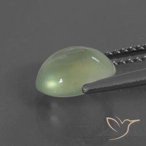 Prehnite Verde chiaro naturale da 2.15 ct, Ovale, Trasparente
