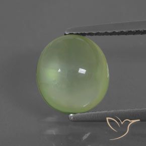2.43ct Naturale Verde lime Prehnite, Ovale, Trasparente