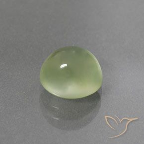 Prehnite Verde Pera Pallido naturale da 2.65 ct, Ovale, Trasparente/Traslucido