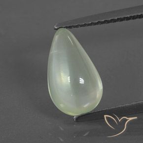 1.99ct Naturale Verde molto chiaro Prehnite, Forma a pera, Trasparente