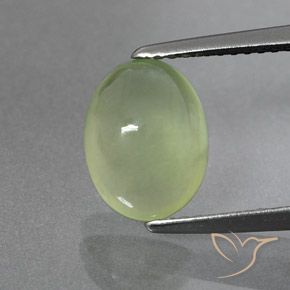 2.66ct Naturale Giallo verde Prehnite, Ovale, Trasparente/Traslucido