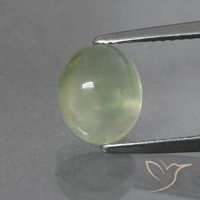 2.94ct Naturale Verde pallido Prehnite, Ovale, Trasparente