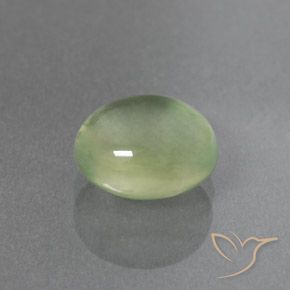 Prehnite Verde pallido naturale da 2.94 ct, Ovale, Trasparente