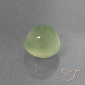 Prehnite Verde Pera Pallido naturale da 2.85 ct, Ovale, Trasparente/Traslucido