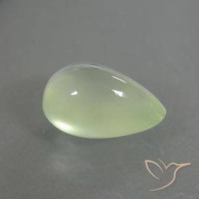 Prehnite Verde pallido naturale da 2.77 ct, Forma a pera, Trasparente/Traslucido