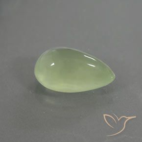 Prehnite Verde pallido naturale da 1.77 ct, Forma a pera, Trasparente/Traslucido