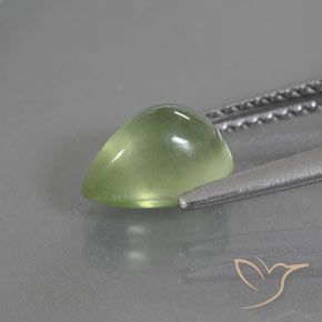 Prehnite Verde Pera Pallido naturale da 1.64 ct, Forma a pera, Trasparente/Traslucido