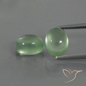 4.98ctw Naturale Verde caldo Prehnite, Ovale, Trasparente