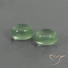 Gemme di Prehnite Verde caldo naturale da 4.98 ct, Ovale, Trasparente