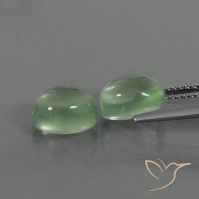 Gemme di Prehnite Verde caldo naturale da 4.98 ct, Ovale, Trasparente
