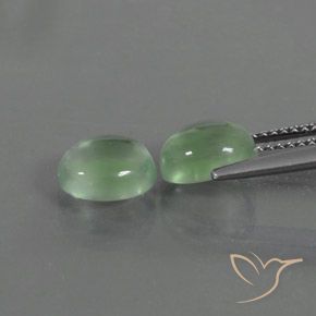 Gemme di Prehnite Verde caldo naturale da 3.82 ct, Ovale, Trasparente