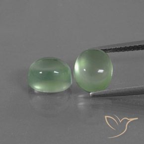 4.82ctw Naturale Verde chiaro Prehnite, Ovale, Trasparente